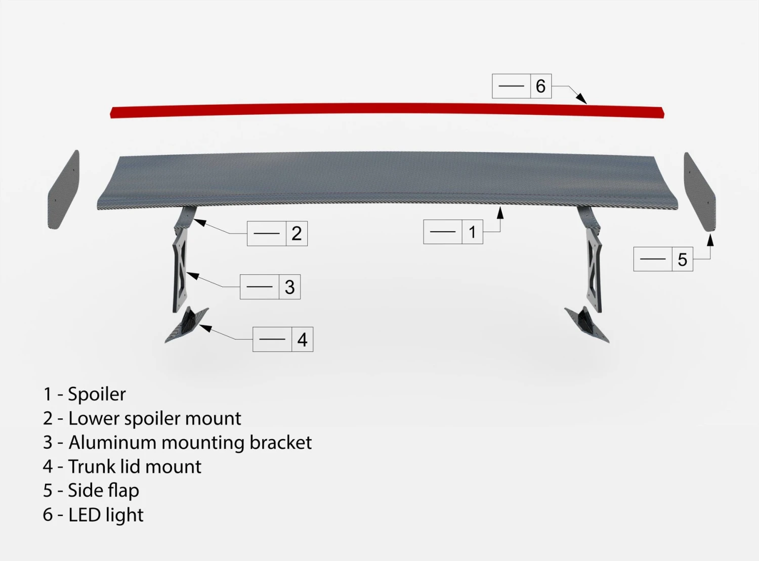 Maxton Design - Carbon Fiber Rear Wing + LED Light BMW M2 G87 / M240i / Series 2 M-Pack / Series 2 Standard G42 21 Maxton Design - Carbon Fiber Rear Wing + LED Light BMW M2 G87 / M240i / Series 2 M-Pack / Series 2 Standard G42 - Image 19