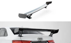 Maxton Design - Carbon Fiber Rear Wing With External Brackets Uprights Audi A3 / A3 S-Line / S3 / RS3 Sedan 8V / 8V (Facelift)