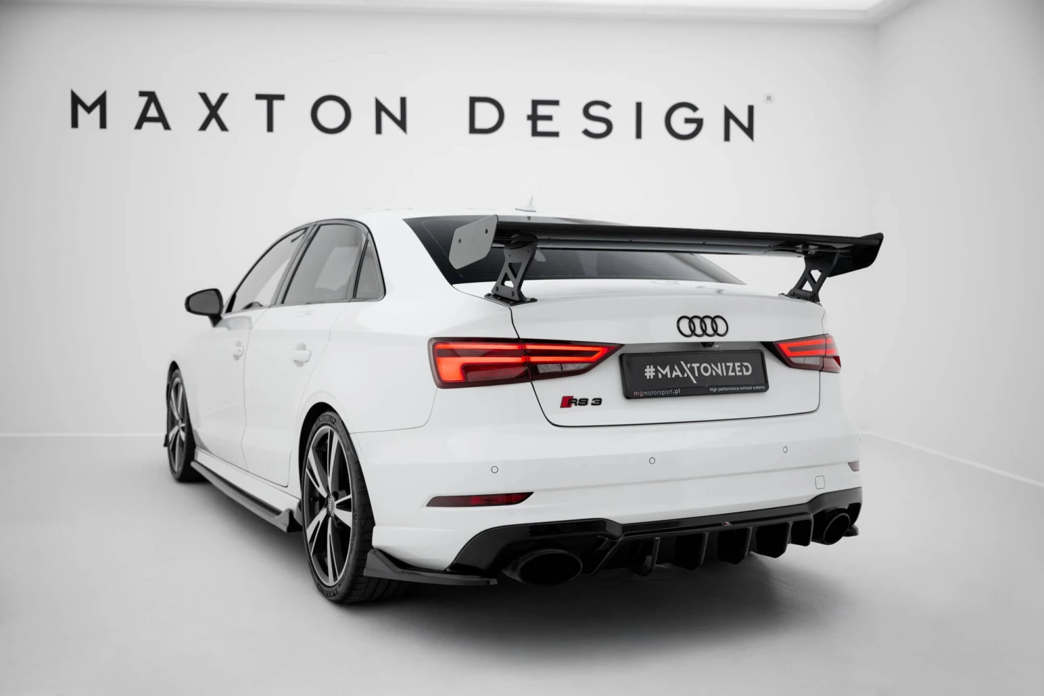 Maxton Design - Carbon Fiber Rear Wing With External Brackets Uprights Audi A3 / A3 S-Line / S3 / RS3 Sedan 8V / 8V (Facelift) 5 Maxton Design - Carbon Fiber Rear Wing With External Brackets Uprights Audi A3 / A3 S-Line / S3 / RS3 Sedan 8V / 8V (Facelift) - Image 3
