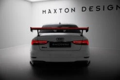 Maxton Design - Carbon Fiber Rear Wing With External Brackets Uprights + LED Audi A3 / A3 S-Line / S3 / RS3 Sedan 8V / 8V (Facelift) -FlareCraft Store eng pl Carbon Spoiler With External Brackets Uprights LED Audi A3 A3 S Line S3 RS3 Sedan 8V 8V Facelift 21901 16