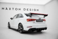 Maxton Design - Carbon Fiber Rear Wing With External Brackets Uprights + LED Audi A3 / A3 S-Line / S3 / RS3 Sedan 8V / 8V (Facelift) -FlareCraft Store eng pl Carbon Spoiler With External Brackets Uprights LED Audi A3 A3 S Line S3 RS3 Sedan 8V 8V Facelift 21901 4