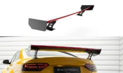 Maxton Design - Carbon Fiber Rear Wing With External Brackets Uprights + LED Audi A5 Coupe 8T