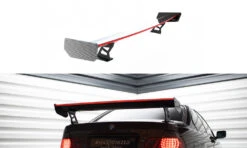 Maxton Design - Carbon Fiber Rear Wing With External Brackets Uprights + LED BMW Series 3 Coupe E46