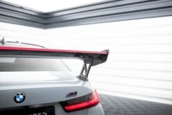 Maxton Design - Carbon Fiber Rear Wing + LED Light (External Brackets Uprights) BMW M3 G80 / M340i G20 / Series 3 M-Pack / Standard G20 -FlareCraft Store eng pl Carbon Spoiler With External Brackets Uprights LED BMW M3 G80 20361 14