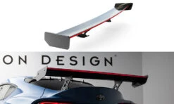 Front Page 15 Maxton Design - Carbon Fiber Rear Wing With External Brackets Uprights + LED Toyota Supra MK5