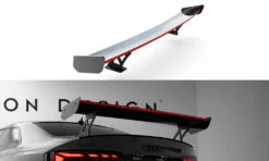 Maxton Design - Carbon Fiber Rear Wing With External Brackets Uprights V.1 + LED Audi A5 / A5 S-Line / S5 / RS5 Coupe F5 / F5 Facelift