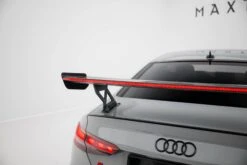 Maxton Design - Carbon Fiber Rear Wing With External Brackets Uprights V.1 + LED Audi A5 / A5 S-Line / S5 / RS5 Coupe F5 / F5 Facelift -FlareCraft Store eng pl Carbon Spoiler With External Brackets Uprights V 1 LED Audi A5 A5 S Line S5 RS5 Coupe F5 F5 Facelift 22217 2