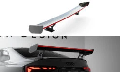 Maxton Design - Carbon Fiber Rear Wing With External Brackets Uprights V.2 + LED Audi A5 / A5 S-Line / S5 / RS5 Coupe F5 / F5 Facelift