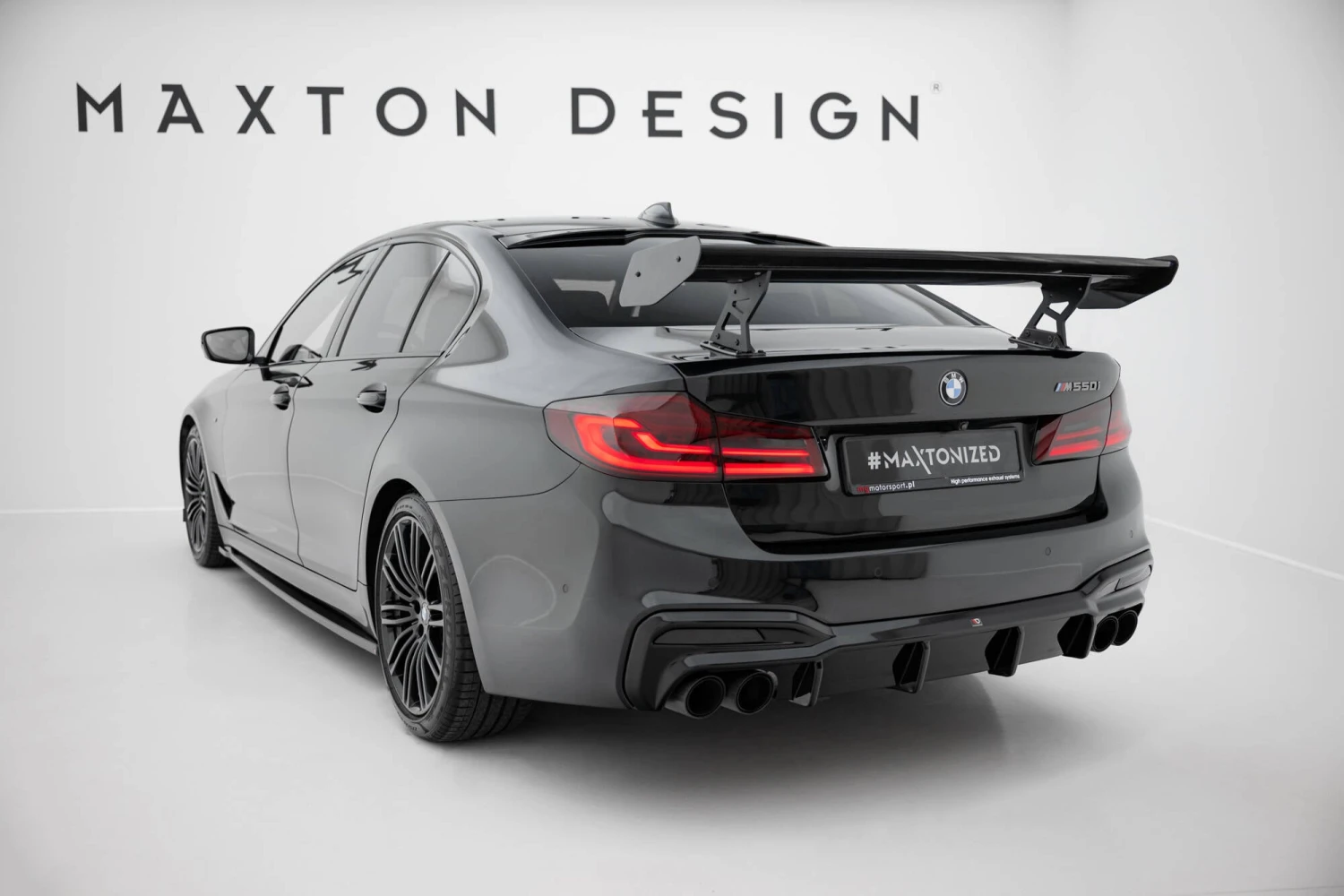 Maxton Design - Carbon Fiber Rear Wing With Internal Brackets Uprights BMW Series 5 / M5 Sedan G30 / F90 4 Maxton Design - Carbon Fiber Rear Wing With Internal Brackets Uprights BMW Series 5 / M5 Sedan G30 / F90 - Image 2