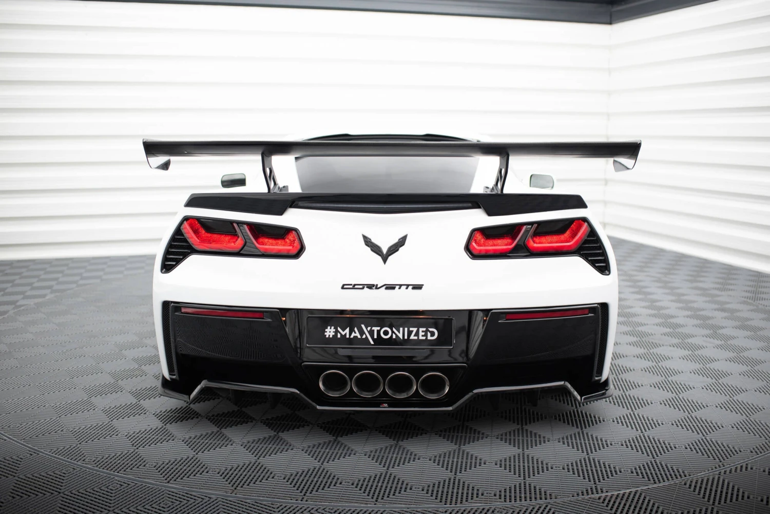 Maxton Design - Carbon Fiber Rear Wing With Internal Brackets Uprights Chevrolet Corvette Stingray / Grand Sport C7 4 Maxton Design - Carbon Fiber Rear Wing With Internal Brackets Uprights Chevrolet Corvette Stingray / Grand Sport C7 - Image 2