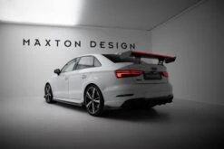 Maxton Design - Carbon Fiber Rear Wing With Internal Brackets Uprights + LED Audi A3 / A3 S-Line / S3 / RS3 Sedan 8V / 8V (Facelift) -FlareCraft Store eng pl Carbon Spoiler With Internal Brackets Uprights LED Audi A3 A3 S Line S3 RS3 Sedan 8V 8V Facelift 21896 12