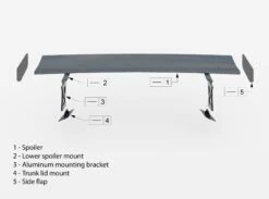 Maxton Design - Carbon Fiber Rear Wing With Internal Brackets Uprights + LED Audi A3 / A3 S-Line / S3 / RS3 Sedan 8V / 8V (Facelift) -FlareCraft Store eng pl Carbon Spoiler With Internal Brackets Uprights LED Audi A3 A3 S Line S3 RS3 Sedan 8V 8V Facelift 21896 1 1