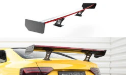 Front Page 7 Maxton Design - Carbon Fiber Rear Wing With Internal Brackets Uprights + LED Audi A5 Coupe 8T