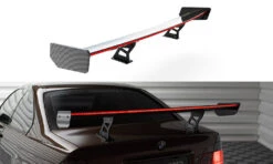 Maxton Design - Carbon Fiber Rear Wing With Internal Brackets Uprights + LED BMW Series 3 Coupe E46