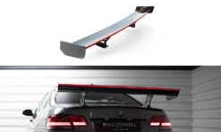 Maxton Design - Carbon Fiber Rear Wing With Internal Brackets Uprights + LED BMW Series 3 / M3 Coupe E92