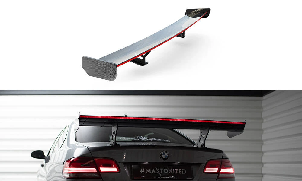 Maxton Design - Carbon Fiber Rear Wing With Internal Brackets Uprights + LED BMW Series 3 / M3 Coupe E92 3 Maxton Design - Carbon Fiber Rear Wing With Internal Brackets Uprights + LED BMW Series 3 / M3 Coupe E92