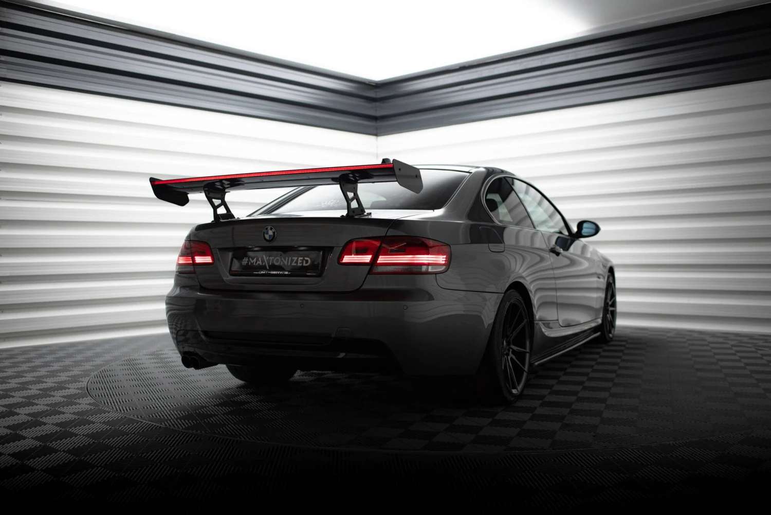 Maxton Design - Carbon Fiber Rear Wing With Internal Brackets Uprights + LED BMW Series 3 / M3 Coupe E92 5 Maxton Design - Carbon Fiber Rear Wing With Internal Brackets Uprights + LED BMW Series 3 / M3 Coupe E92 - Image 3