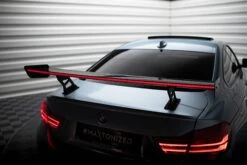 Maxton Design - Carbon Fiber Rear Wing With Internal Brackets Uprights + LED BMW Series 4 / Series 4 M-Pack Coupe F32 -FlareCraft Store eng pl Carbon Spoiler With Internal Brackets Uprights LED BMW 4 F32 4 F32 M Pack Coupe 21024 7