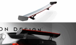 Maxton Design - Carbon Fiber Rear Wing With Internal Brackets Uprights + LED BMW Series 5 / M5 Sedan G30 / F90