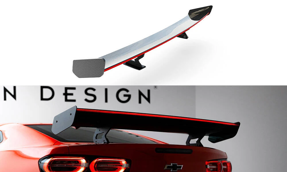 Maxton Design - Carbon Fiber Rear Wing With Internal Brackets Uprights + LED Chevrolet Camaro SS MK6 (Facelift) 3 Maxton Design - Carbon Fiber Rear Wing With Internal Brackets Uprights + LED Chevrolet Camaro SS MK6 (Facelift)