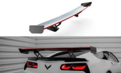 Maxton Design - Carbon Fiber Rear Wing With Internal Brackets Uprights + LED Chevrolet Corvette Stingray / Grand Sport C7