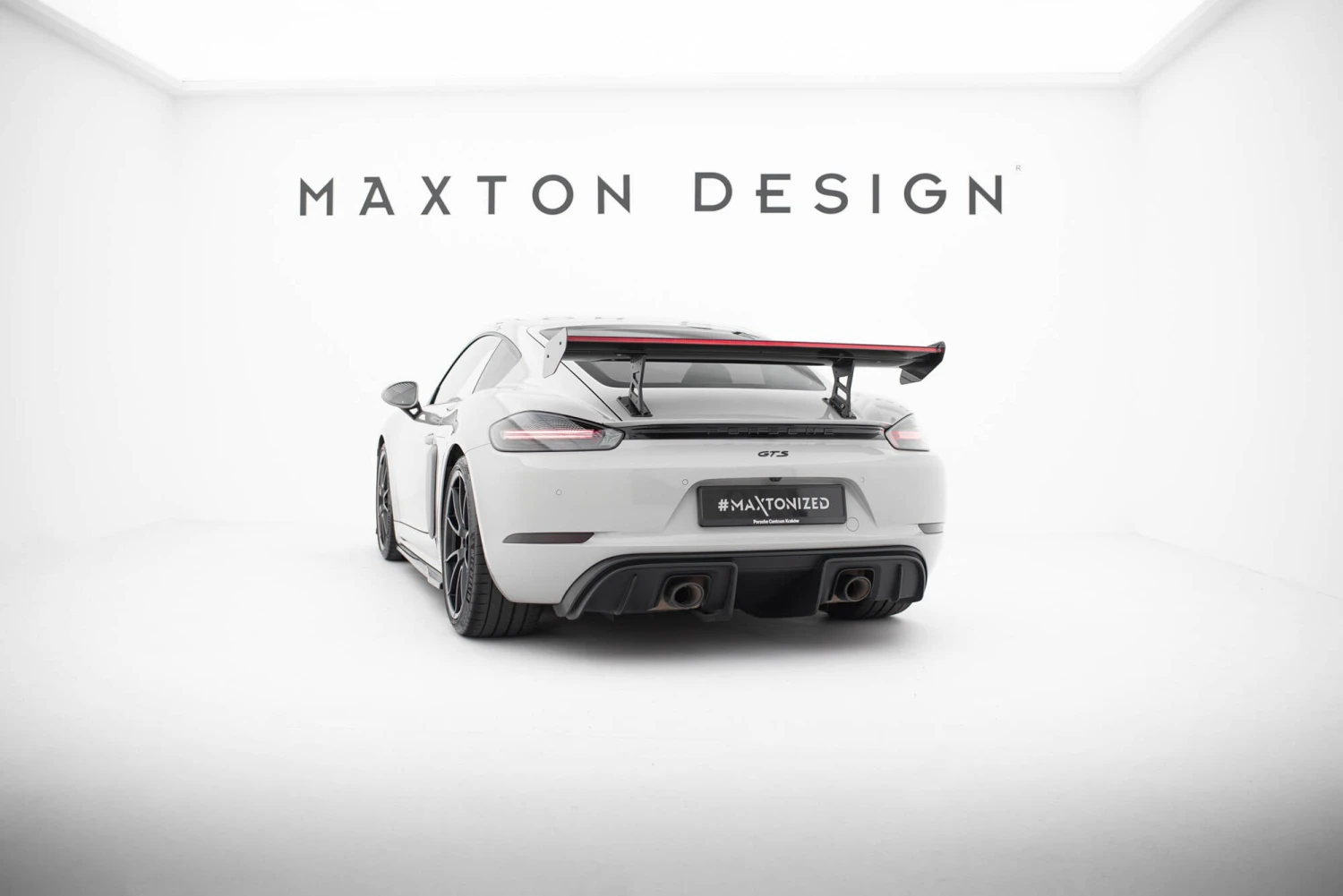 Maxton Design - Carbon Fiber Rear Wing With Internal Brackets Uprights V.1 + LED Porsche 718 Cayman 982C 8 Maxton Design - Carbon Fiber Rear Wing With Internal Brackets Uprights V.1 + LED Porsche 718 Cayman 982C - Image 6