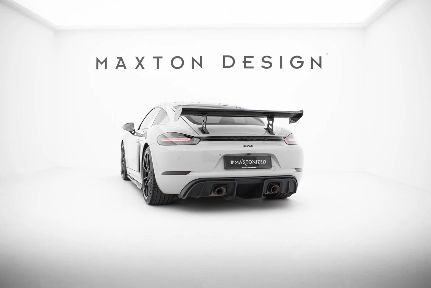 Maxton Design - Carbon Fiber Rear Wing With Internal Brackets Uprights V.1 Porsche 718 Cayman 982C 4 Maxton Design - Carbon Fiber Rear Wing With Internal Brackets Uprights V.1 Porsche 718 Cayman 982C - Image 2