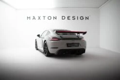 Maxton Design - Carbon Fiber Rear Wing With Internal Brackets Uprights V.2 + LED Porsche 718 Cayman 982C -FlareCraft Store eng pl Carbon Spoiler With Internal Brackets Uprights V 2 LED Porsche 718 Cayman 982c 21515 20