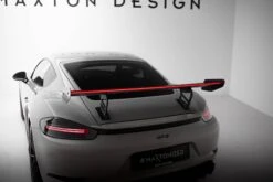 Maxton Design - Carbon Fiber Rear Wing With Internal Brackets Uprights V.2 + LED Porsche 718 Cayman 982C -FlareCraft Store eng pl Carbon Spoiler With Internal Brackets Uprights V 2 LED Porsche 718 Cayman 982c 21515 4