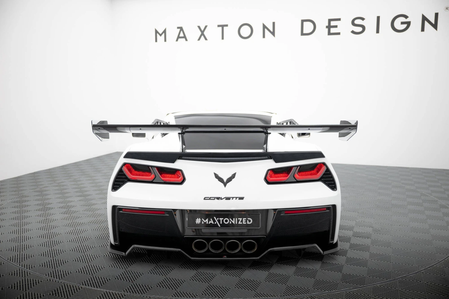 Maxton Design - Carbon Fiber Rear Wing With Upper Swan Mounting Chevrolet Corvette Stingray / Grand Sport C7 12 Maxton Design - Carbon Fiber Rear Wing With Upper Swan Mounting Chevrolet Corvette Stingray / Grand Sport C7 - Image 10