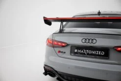 Maxton Design - Carbon Fiber Rear Wing With Upper Swan Mounting + LED Audi A5 / A5 S-Line / S5 / RS5 Coupe F5 / F5 Facelift -FlareCraft Store eng pl Carbon Spoiler With Upper Swan Mounting LED Audi A5 A5 S Line S5 RS5 Coupe F5 F5 Facelift 22225 2