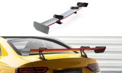 Maxton Design - Carbon Fiber Rear Wing With Upper Swan Mounting + LED Audi A5 Coupe 8T