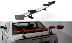 Maxton Design - Carbon Fiber Rear Wing With Upper Swan Mounting + LED BMW 1M E82