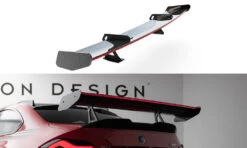 Maxton Design - Carbon Fiber Rear Wing With Upper Swan Mounting + LED BMW M2 G87