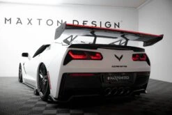 Maxton Design - Carbon Fiber Rear Wing With Upper Swan Mounting + LED Chevrolet Corvette Stingray / Grand Sport C7 (Copy) -FlareCraft Store eng pl Carbon Spoiler With Upper Swan Mounting LED Chevrolet Corvette Stingray Grand Sport C7 21492 9