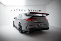 Maxton Design - Carbon Fiber Rear Wing With Upper Swan Mounting + LED Mercedes Benz CLA-Class Coupe C118 -FlareCraft Store eng pl Carbon Spoiler With Upper Swan Mounting LED Mercedes Benz CLA Coupe C118 21587 8
