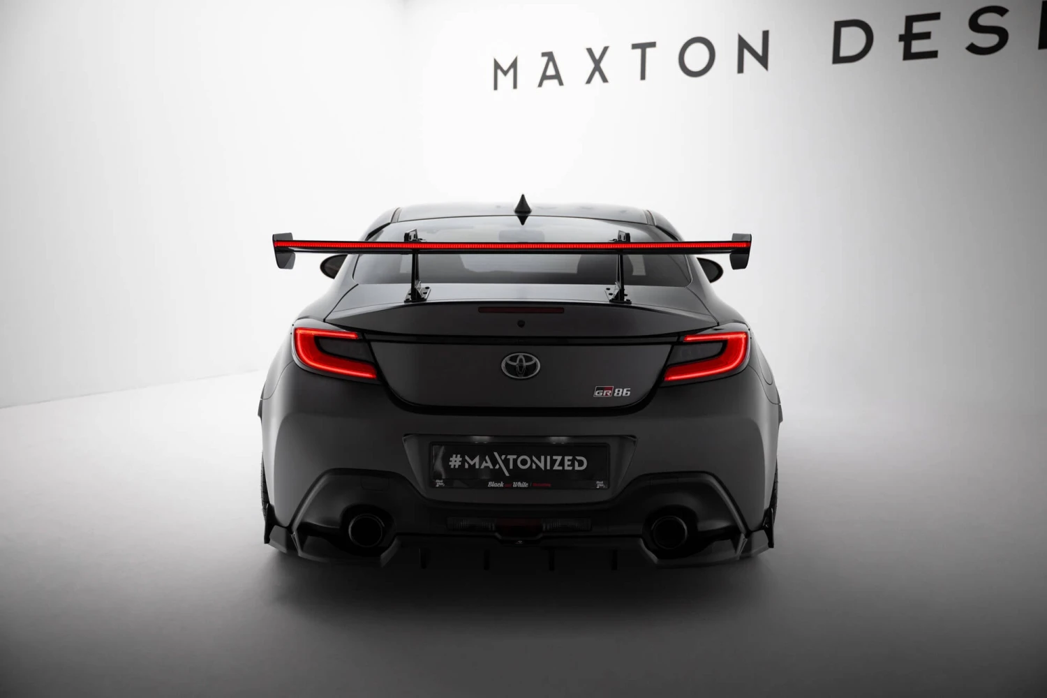 Maxton Design - Carbon Fiber Rear Wing With Upper Swan Mounting + LED Toyota GR86 / Subaru BRZ MK2 4 Maxton Design - Carbon Fiber Rear Wing With Upper Swan Mounting + LED Toyota GR86 / Subaru BRZ MK2 - Image 2