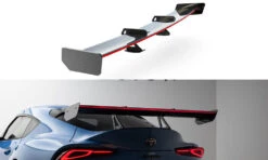 Maxton Design - Carbon Fiber Rear Wing With Upper Swan Mounting + LED Toyota Supra MK5