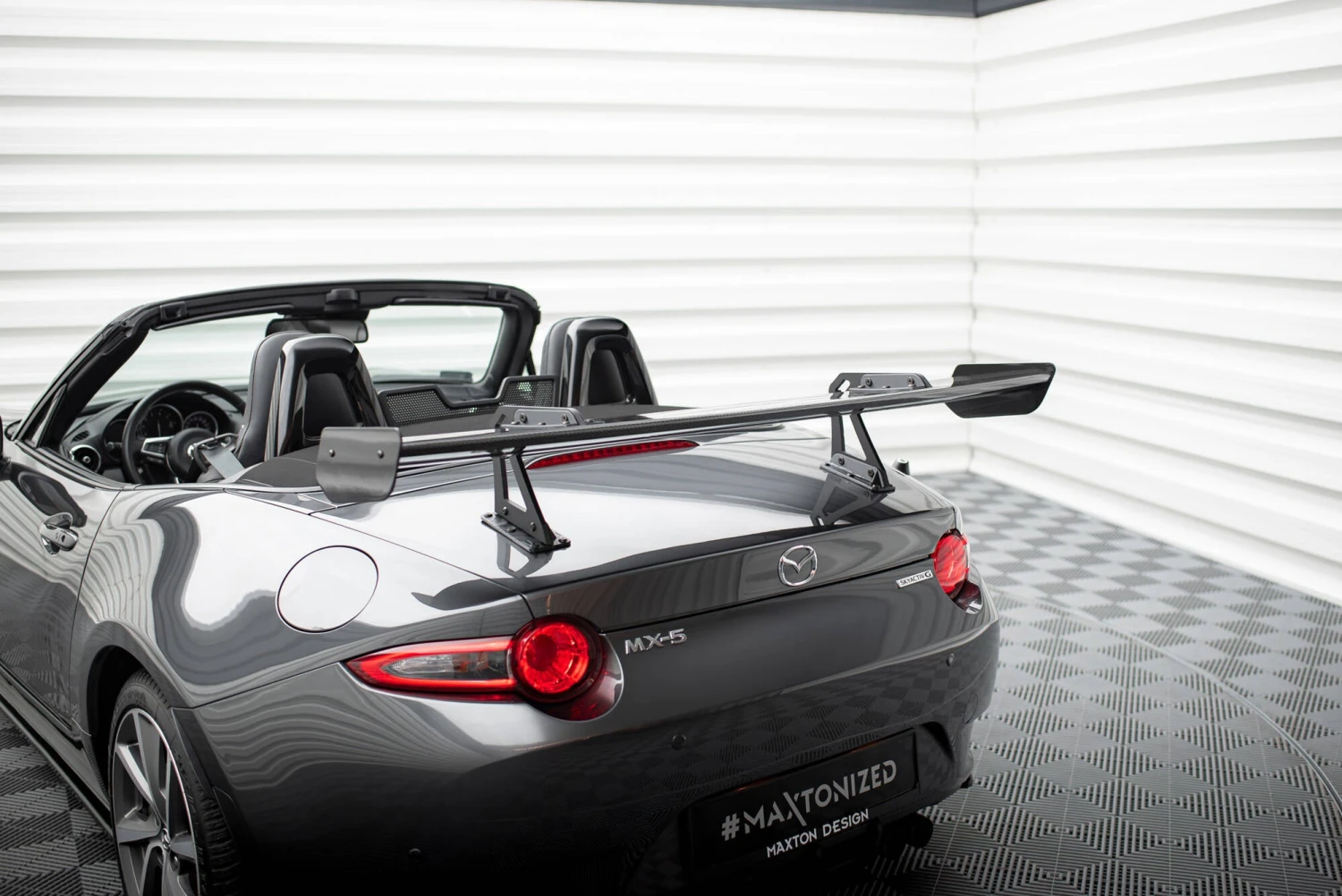 Maxton Design - Carbon Fiber Rear Wing With Upper Swan Mounting Mazda MX-5 ND (MK4) 6 Maxton Design - Carbon Fiber Rear Wing With Upper Swan Mounting Mazda MX-5 ND (MK4) - Image 4