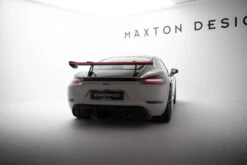 Maxton Design - Carbon Fiber Rear Wing With Upper Swan Mounting V.1 + LED Porsche 718 Cayman 982C -FlareCraft Store eng pl Carbon Spoiler With Upper Swan Mounting V 1 LED Porsche 718 Cayman 982c 21520 20