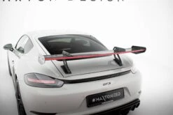 Maxton Design - Carbon Fiber Rear Wing With Upper Swan Mounting V.1 + LED Porsche 718 Cayman 982C -FlareCraft Store eng pl Carbon Spoiler With Upper Swan Mounting V 1 LED Porsche 718 Cayman 982c 21520 4