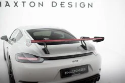 Maxton Design - Carbon Fiber Rear Wing With Upper Swan Mounting V.2 + LED Porsche 718 Cayman 982C -FlareCraft Store eng pl Carbon Spoiler With Upper Swan Mounting V 2 LED Porsche 718 Cayman 982c 21524 18