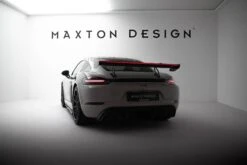 Maxton Design - Carbon Fiber Rear Wing With Upper Swan Mounting V.2 + LED Porsche 718 Cayman 982C -FlareCraft Store eng pl Carbon Spoiler With Upper Swan Mounting V 2 LED Porsche 718 Cayman 982c 21524 21