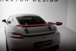 Maxton Design - Carbon Fiber Rear Wing With Upper Swan Mounting V.2 + LED Porsche 718 Cayman 982C -FlareCraft Store eng pl Carbon Spoiler With Upper Swan Mounting V 2 LED Porsche 718 Cayman 982c 21524 23